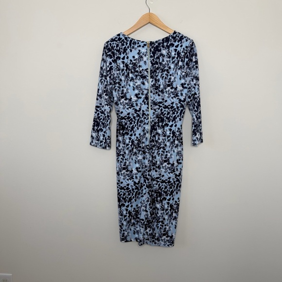 Donna Karan Animal Print Knee Length Dress mature classic trending Size 12 - Picture 4 of 12